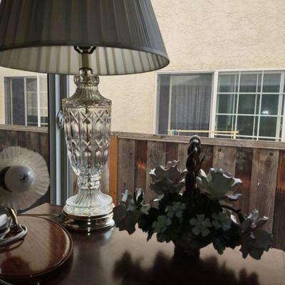 Wood Carvings / Crystal Lamp

