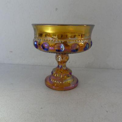 Vintage Indianan Carnival Glass Amber 
