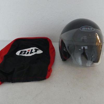 Bilt Roadster Helmet with Cover - DOT FMVSS No. 218 Certified - XL - Black