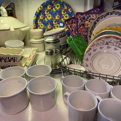 Kitchen Plates, Saucers, Serving Pieces