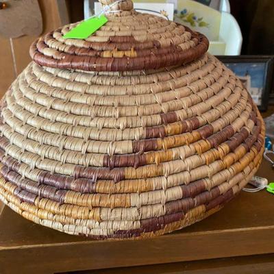 Collection of large woven baskets