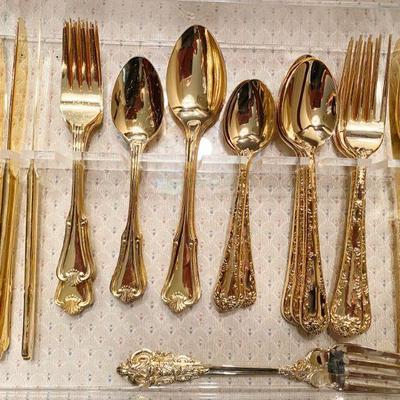Gold Tone Flatware by Rogers