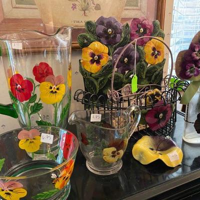 Collectible Pansy glassware