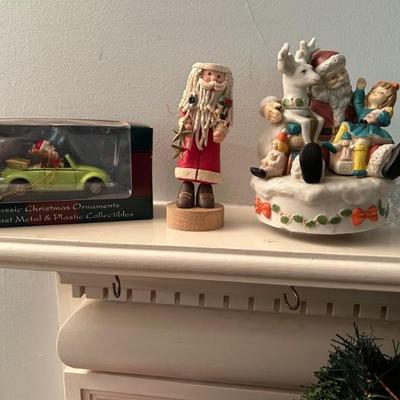 Christmas Santa, Die Cast Santa, and Christmas Music Box