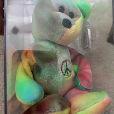 Peace Bear Beanie Baby