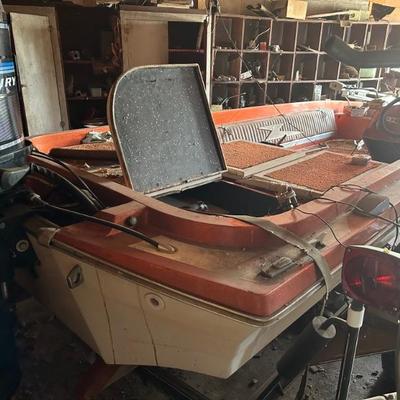 The boat also comes with a trailer for hauling