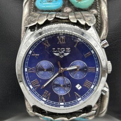 925 Sterling Silver Watch w/ Turquoise Stone