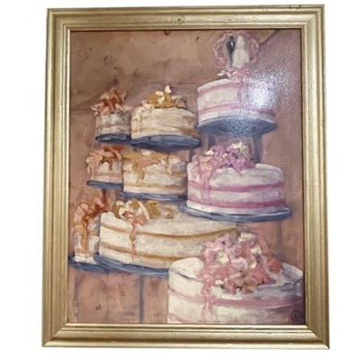 Lot 022  
Wedding Cakes Oil on Canvas