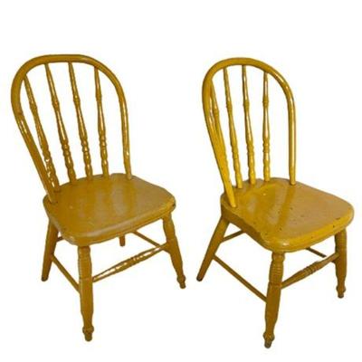 Lot 324  
Antique Child Spindle BackWindsor Style Chairs (2)