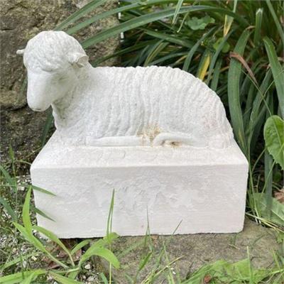 Lot 500  
Cast Cement Lamb, Garden