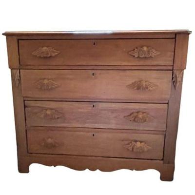 Lot 074  
Antique Oak Chest of Drawers
