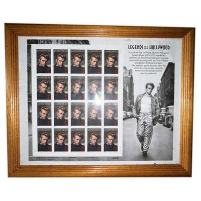 Lot 182 
1996 James Dean First day of Issue #3082 Framed Stamps
