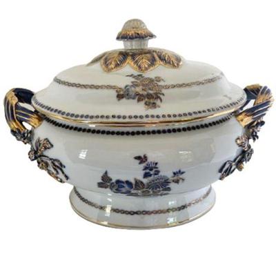 Lot 464  
Decorator Reproduction Porcelain Covered Tureen