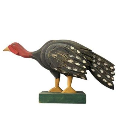 Lot 151B  
Antique Hand Painted Wooden Turkey