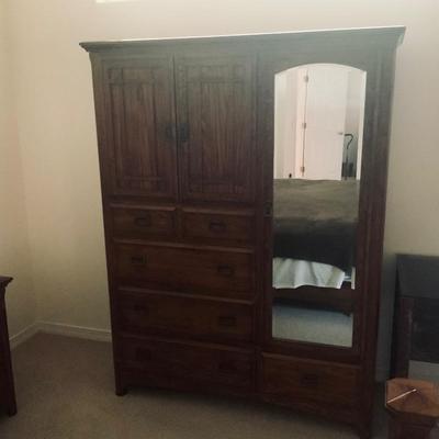 Mission style armoire