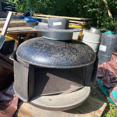 Free standing wood burning fireplace 