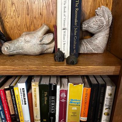 Carved stone African bookends