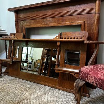 Antique fireplace mantle