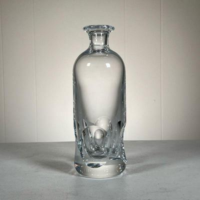 Baccarat Glass Bottle | h. 7.75 x dia. 3 in 
