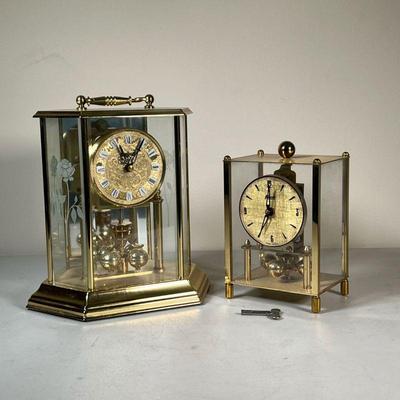 (2pc) Haller Quartz Clock | Including a Haller clock and a kundo clock. - w. 8.25 x h. 8.25 in (Haller) 