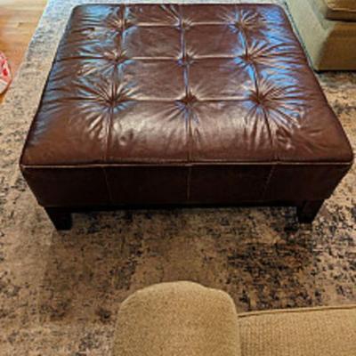 LEATHER OTTOMAN