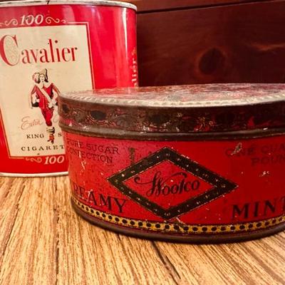 Vintage advertising tin