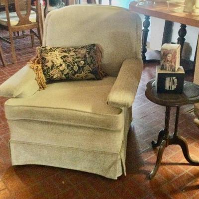 Vintage chair and antique table