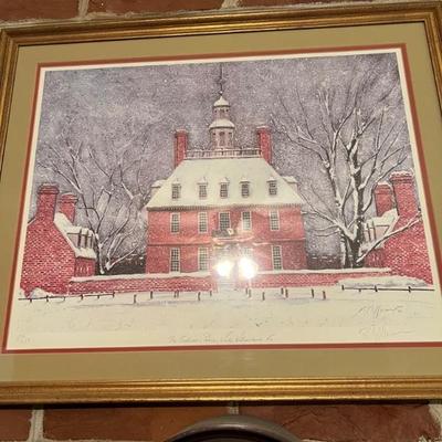 Williamsburg print signed T Coffin