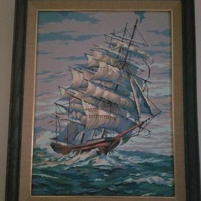Paint by numbers ship