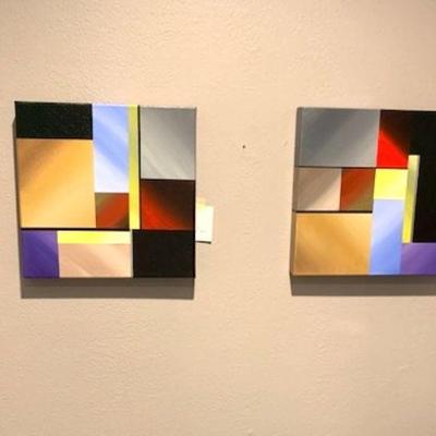 Oil on canvas diptych, signature unreadable