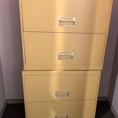 Two 2-drawer lateral file cabinets