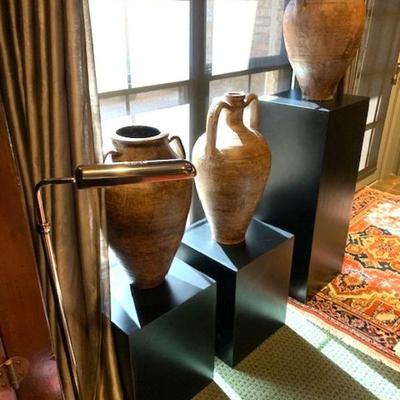 Pottery and pedestals