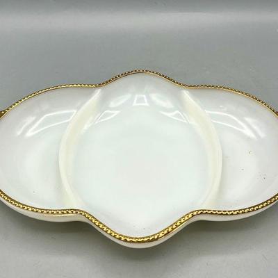 Vintage Fire King Milk Glass Oven Ware Tray

