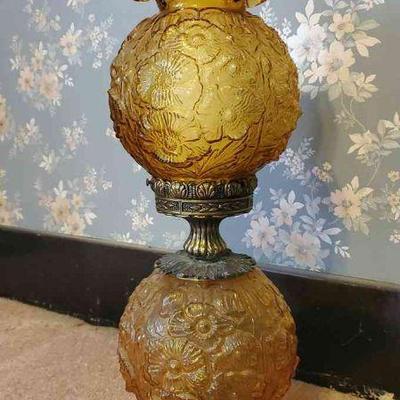 Amber Hurricane Lamp