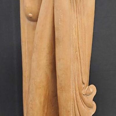 DFT004 - Hand Carved Wooden Sculpture - Woman in Repose