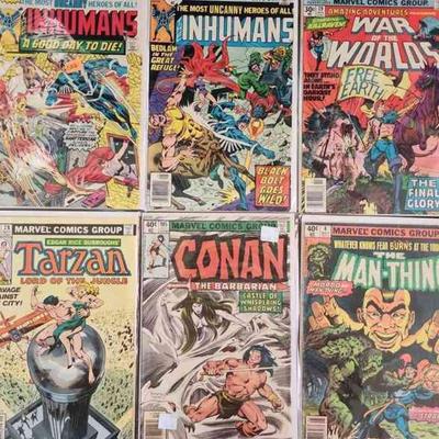 DFT036 - Marvel Comics The Inhumans, War Of The Worlds Tarzan, Conan The Barbarian, The Man Thing (6)