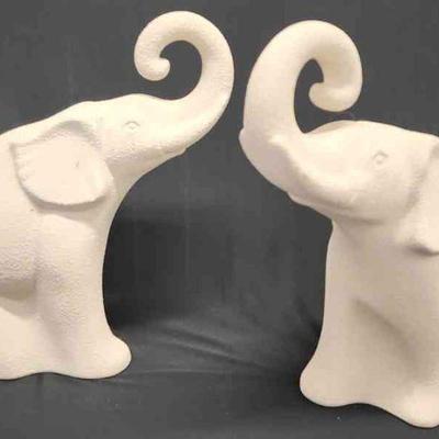 DFT005 - Pair Of Haeger Ceramic Elephants 