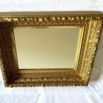 Antique Mirror Gold painted Gesso on wood