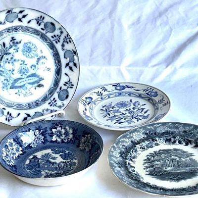 Antique Blue & White- as is 
