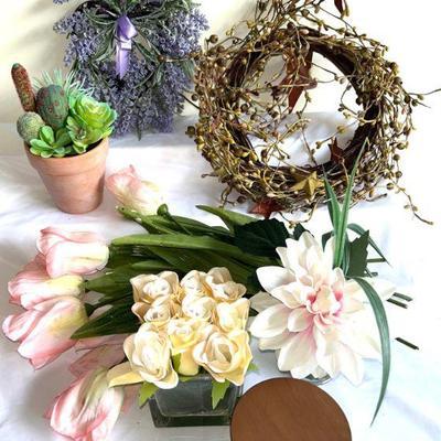 Flower decorations/ candle