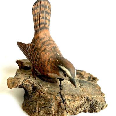 A. Prins Carved Wood Sculpture of Bird