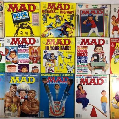 15. Mad magazines from the 1980s early 90s.