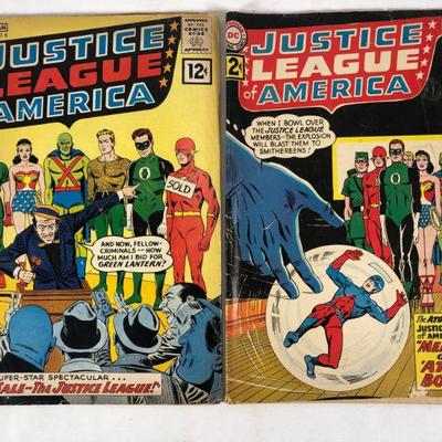 Justice League #8 Jan 1962, #14 Sept 1962