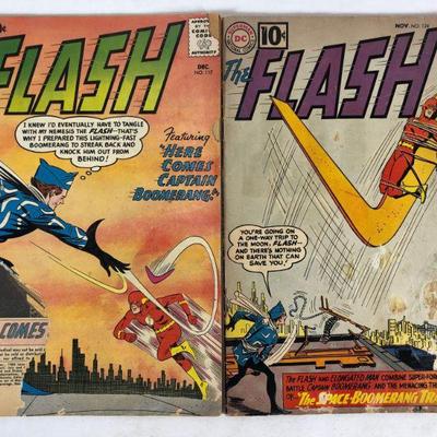 The flash #117, December 19 60, #124, November 1961, poor condition