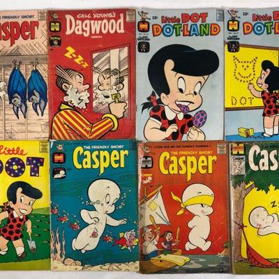 Eight Harvey comics from the 1960s Casper, little Bart, Dagwood