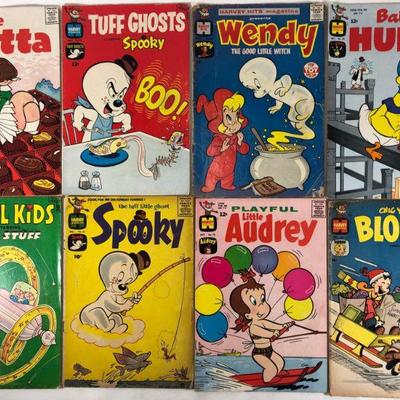 8 Harvey comics from the 1960s Wendy, baby Huey, devil, kids, little Audrey, Blondie