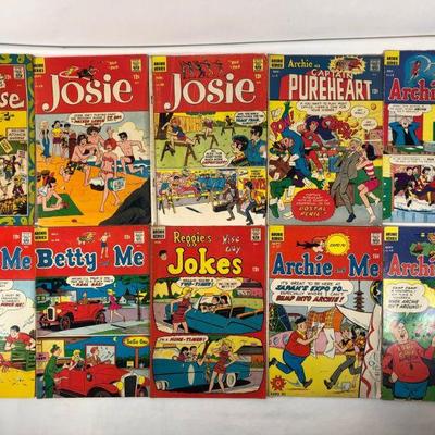 10 Archies series 1960s comics Josie, Archie and me come on man house