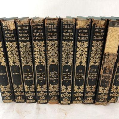 Antique 1909 set the best of the worlds classics Henry Cabot Lodge, 10 volumes