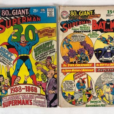 Superman and Batman, giant book #170,November1967, Superman #207June1968