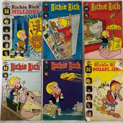 Six Harvey comics from the 1960s Richie Rich